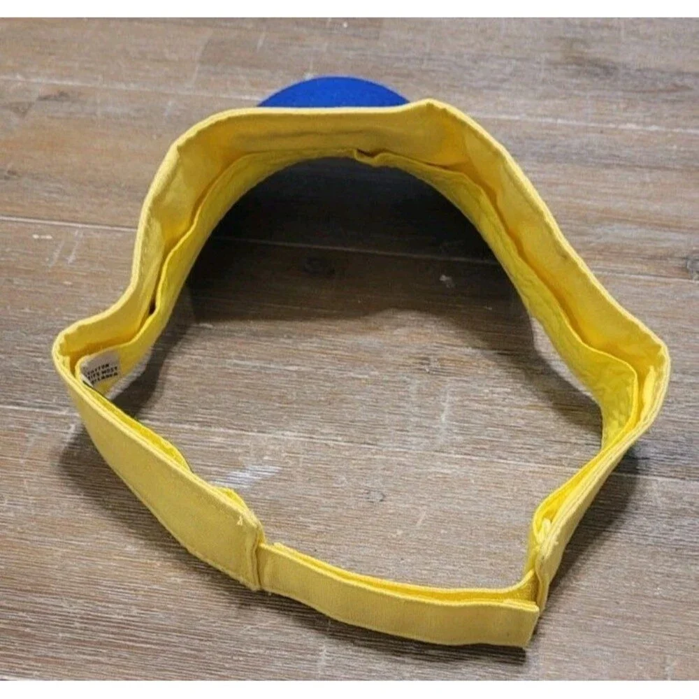 Bahamas Billfish Championship Yellow Blue Visor Fishing Hat Cap Adjustable